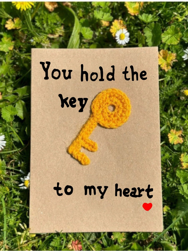 Timeless Love Hand-Stitched Greeting Card