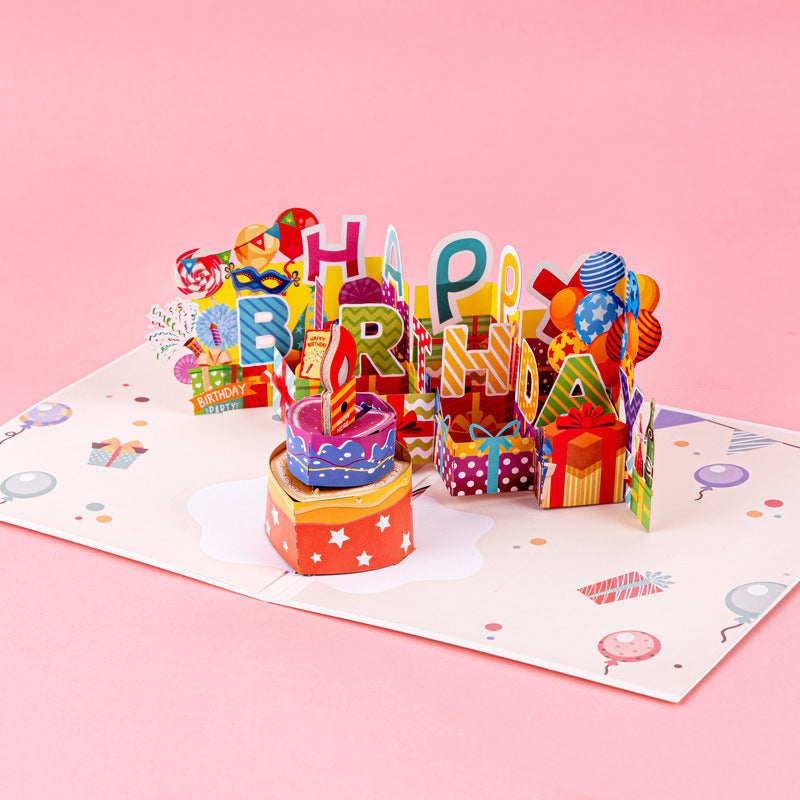 Magical Blow-Sensing Musical Birthday Pop-Up Card