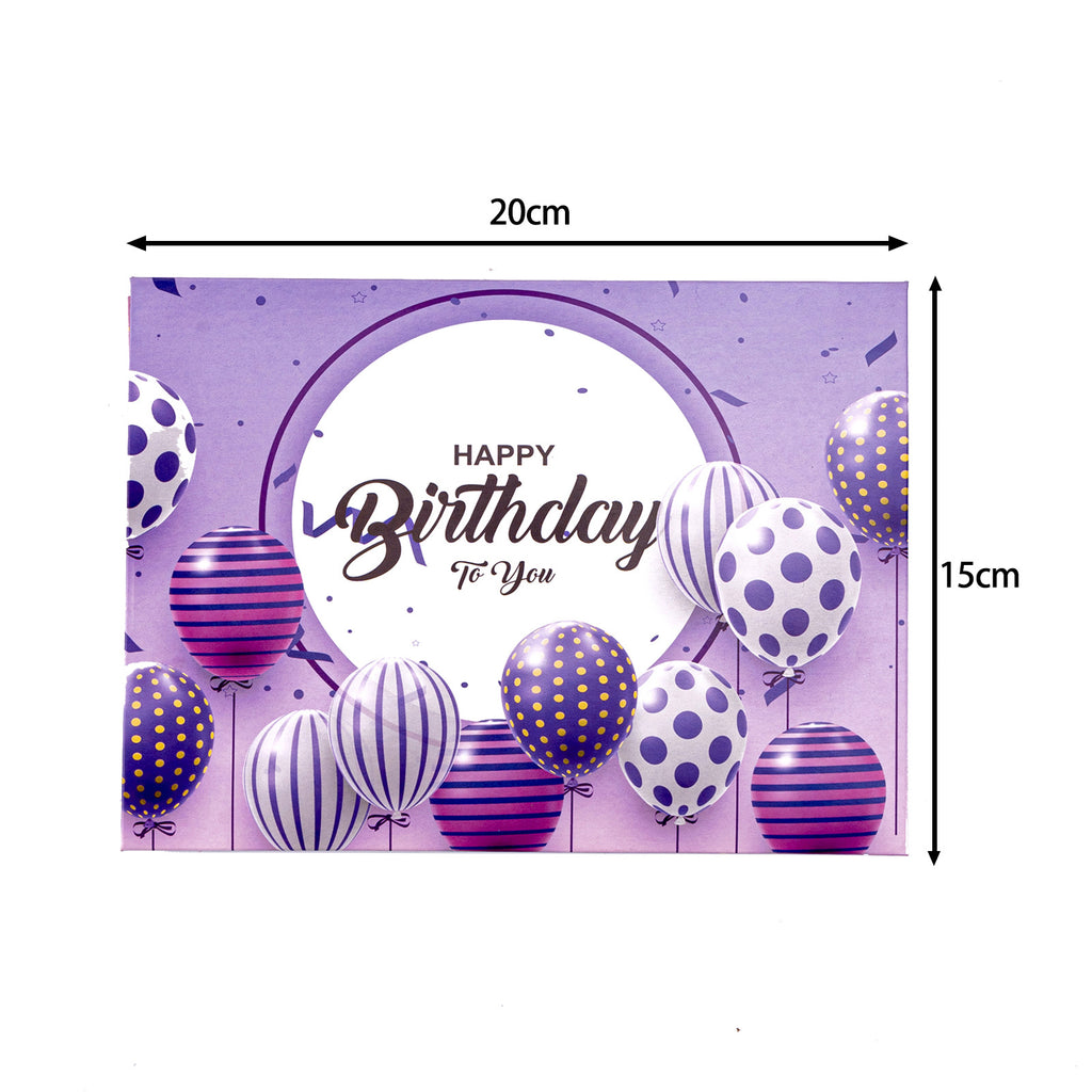 Dreamy Purple Cake Blow-Control LED Musical 3D Birthday Pop-Up Card