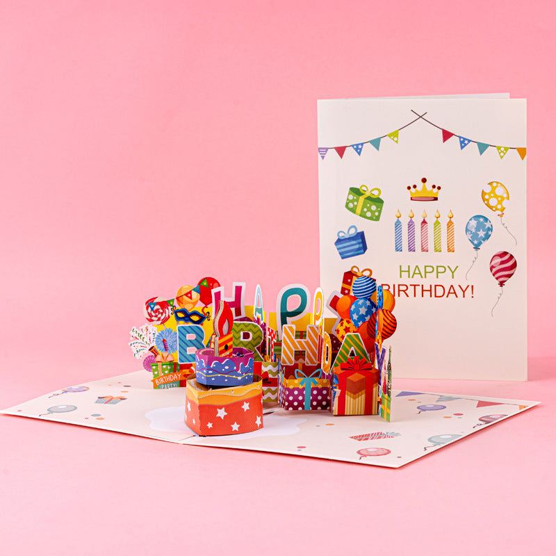 Magical Blow-Sensing Musical Birthday Pop-Up Card