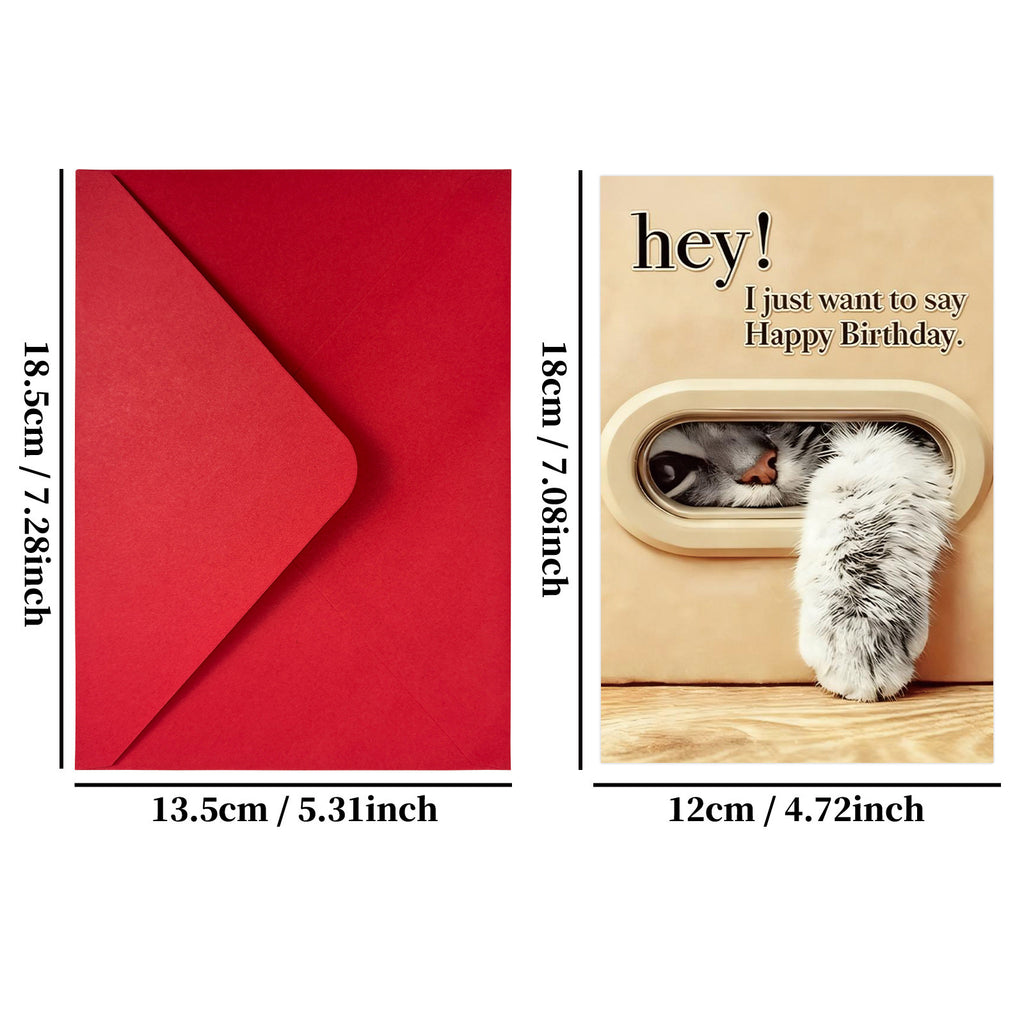Cute Peeking Animal Happy Birthday Greeting Card