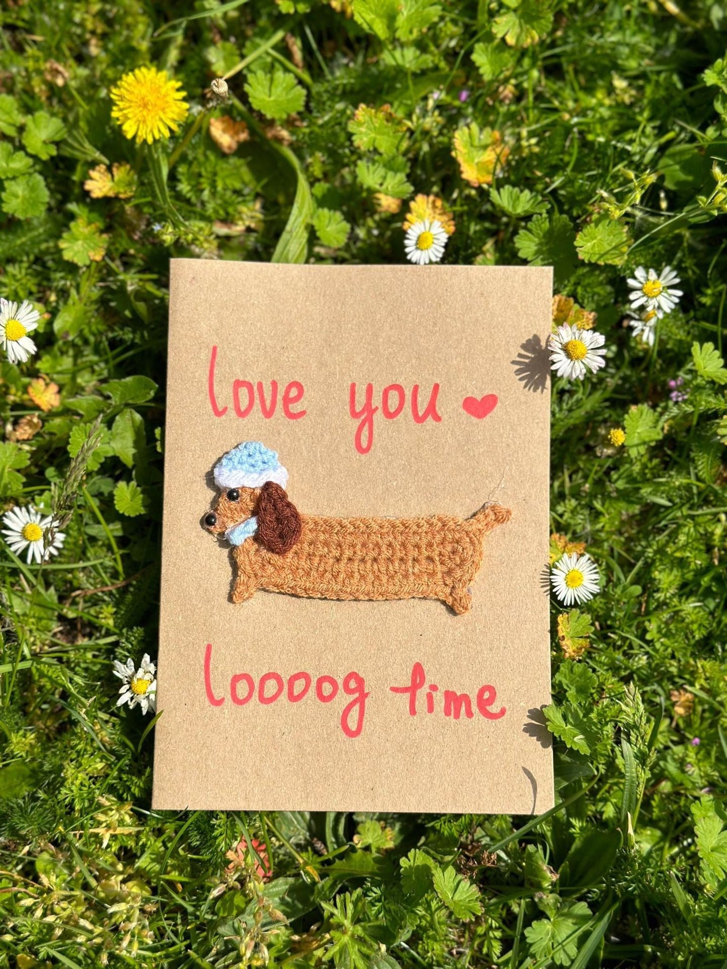 Timeless Love Hand-Stitched Greeting Card