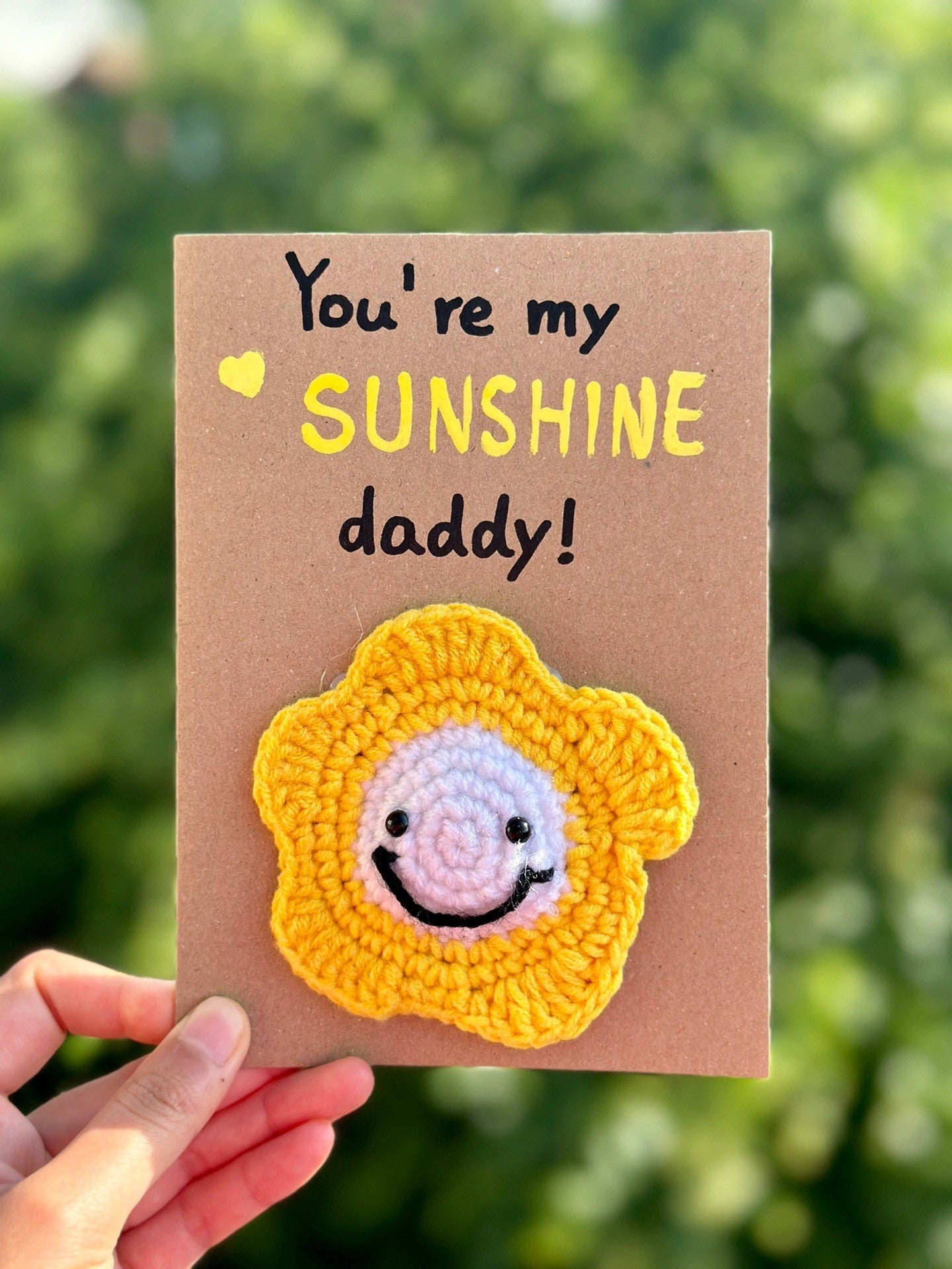 Hand stitched greeting card for fathers