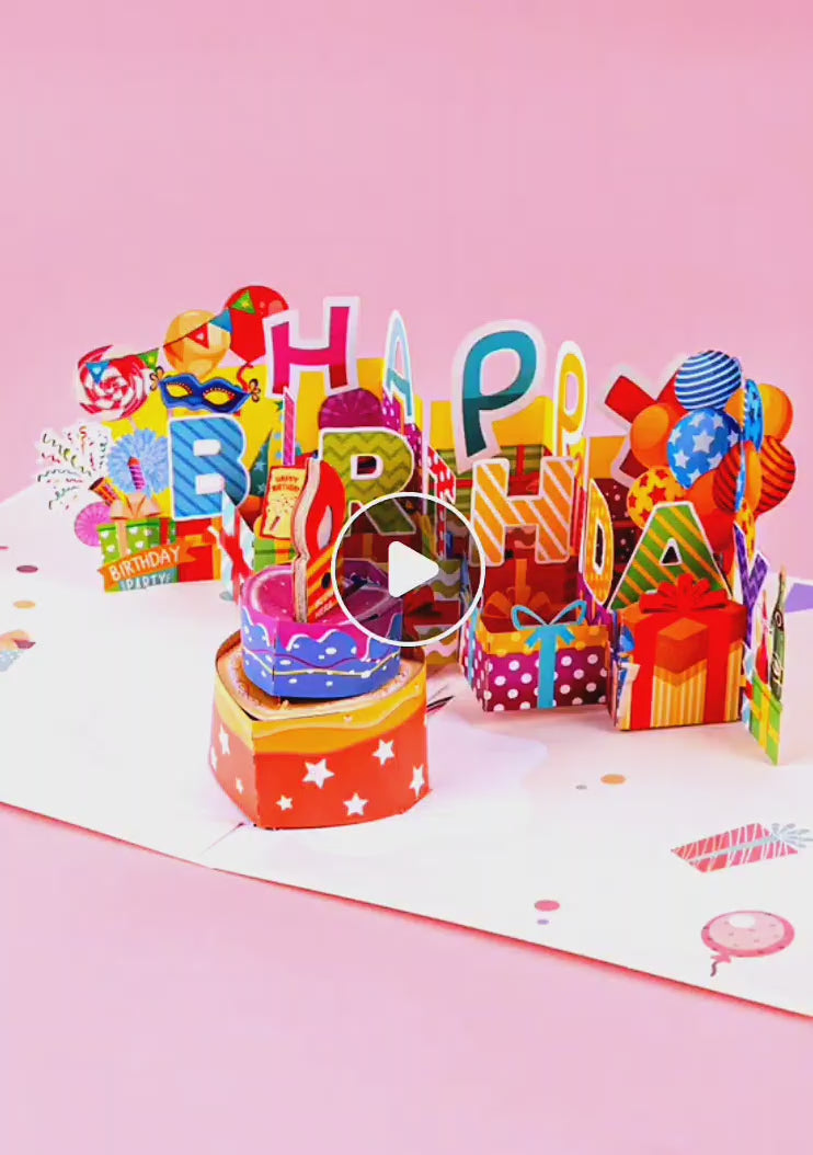 Magical Blow-Sensing Musical Birthday Pop-Up Card