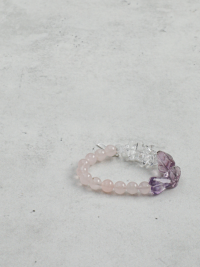 Blush Serenity — Rose Quartz & Amethyst Bracelet