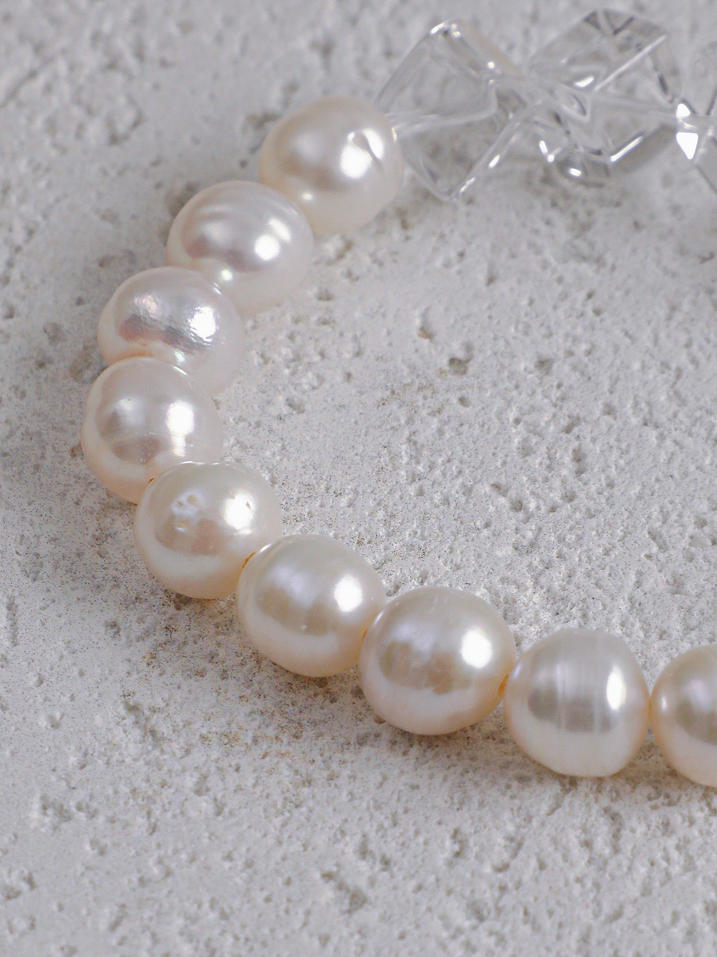Pure Form — Crystal & Pearl Contrast Bracelet