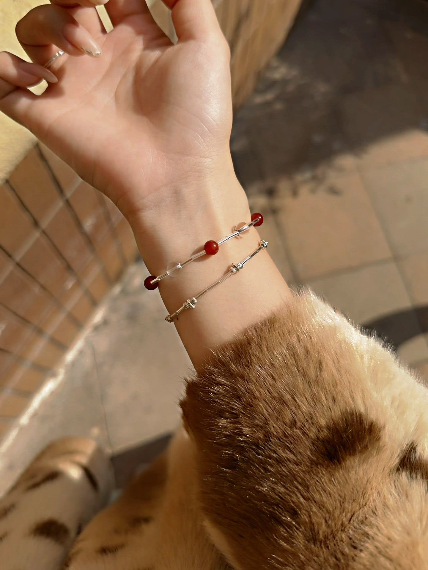 Ruby Echo & Linea | Double Layered Bracelet
